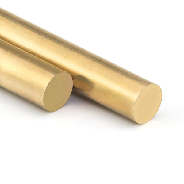 48 Pieces Brass round Rods Kit, 1Mm-8Mm in Diameter, 100Mm in Length, Sutemribor Brass Solid round Rod Lathe Bar Stock for DIY Craft Making, Knife