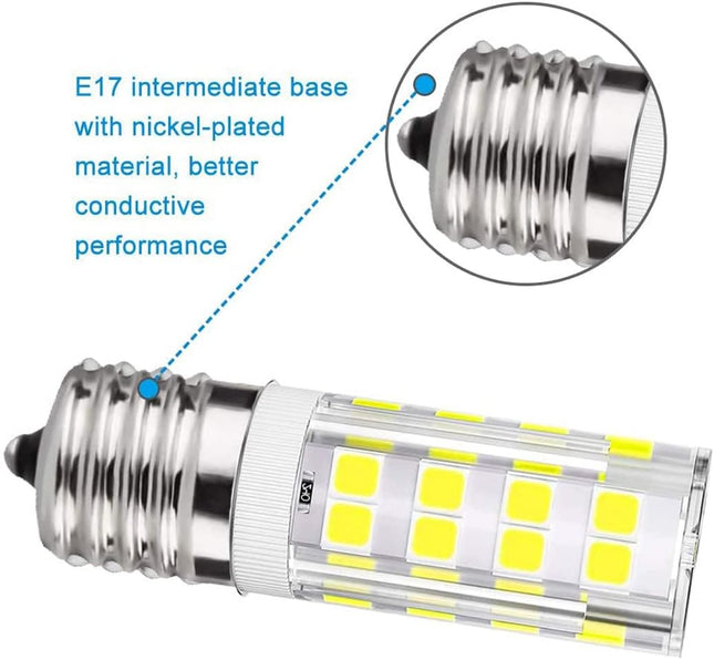 KINDEEP E17 LED Bulb Dimmable, 4W, Daylight White 6000K, Microwave Oven Light Bulbs Equivalent 40W, Ceramic Construction