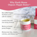 Earth Mama Organic Nipple Butter - 2 fl oz - Lanolin-Free Nipple Cream - Safe, Soothing Balm for Breastfeeding - Postpartum Essentials for Nursing