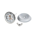 PK Grills Tel-Tru BBQ Grill Thermometer Outdoor Grilling Temperature Gauge Kit, Includes Charcoal/Smoker Thermometer Probe, Wing Nut, and Silver