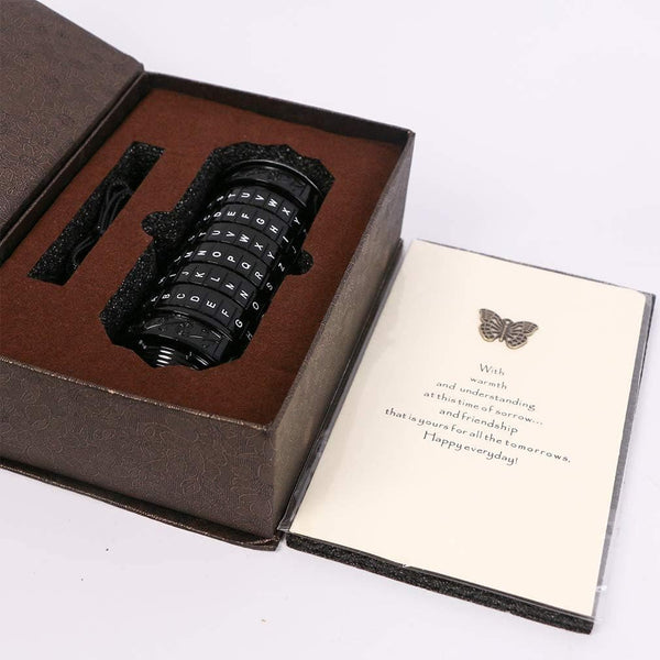 Cryptex Da Vinci Code Mini Cryptex Lock Puzzle Boxes with Hidden Compartments Anniversary Valentine's Day Romantic Birthday Gifts for Her Gifts