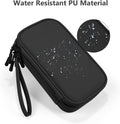 Cable Organizer Bag, Electronic Storage Travel Pouch for Tech Accessories, Cords &Charger, Hard Drive, Power Bank, Iphone (Black-Soft-M)