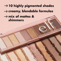 E.L.F. Perfect 10 Eyeshadow Palette, Ten Ultra-Pigmented Shimmer & Matte Shades, Vegan & Cruelty-Free, Nude Rose Gold (Packaging May Vary)