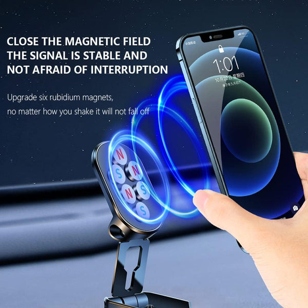 Magnetic Phone Holder for Car,Foldable Phone Mount Multi-Functional 360Â°Rotation,Magnet for Car Dashboard Phone Holder Magnetic Car Mount for