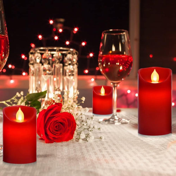 Flameless Battery Operated LED Candles, Remote Control Electric Realistic Candles Flickering Real Wax 4/5/6 Inch 3PACK with 2/4/6/8 Hour Timer for
