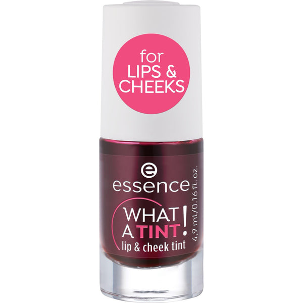 essence What a Tint! Lip & Cheek Stain (01 | Kiss from a Rose) | 2-in-1 Long-Lasting, Buildable, Non-Sticky, Transfer-Proof, Liquid Blush; Vegan &