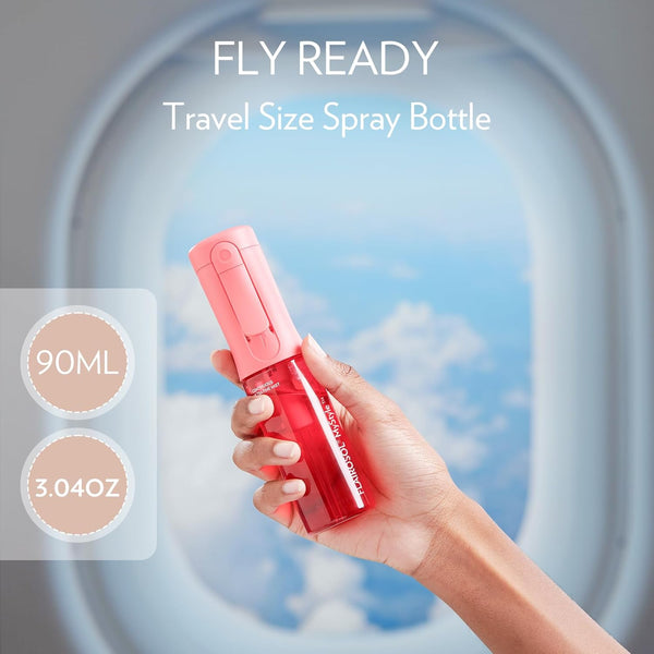 FLAIROSOL MyStyle Travel Continuous Spray Bottle, 3.04oz/90ml, Pink | Ultra fine continuous mist for face, hairstyling, salon, cleaning, beauty,