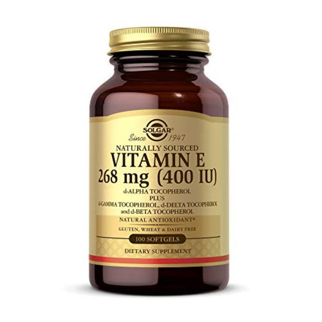 Solgar Vitamin E 268 MG (400 IU) (D-Alpha Tocopherol & Mixed Tocopherols), 100 S