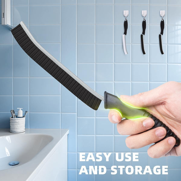 Hard Bristle Crevice Cleaning Brush-Thin Gap Scrub Brush, Small Cleaning Brush, Grout Brush, Kitchen Brush, Cleaning Tools for Toilet, Bathroom,