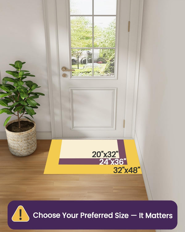 DEXI Front Door Mat Indoor Entryway 20x32 Inside Entrance Doormat Dark Gray | Non Slip Low Profile Thin Washable Welcome Entry Mats for House