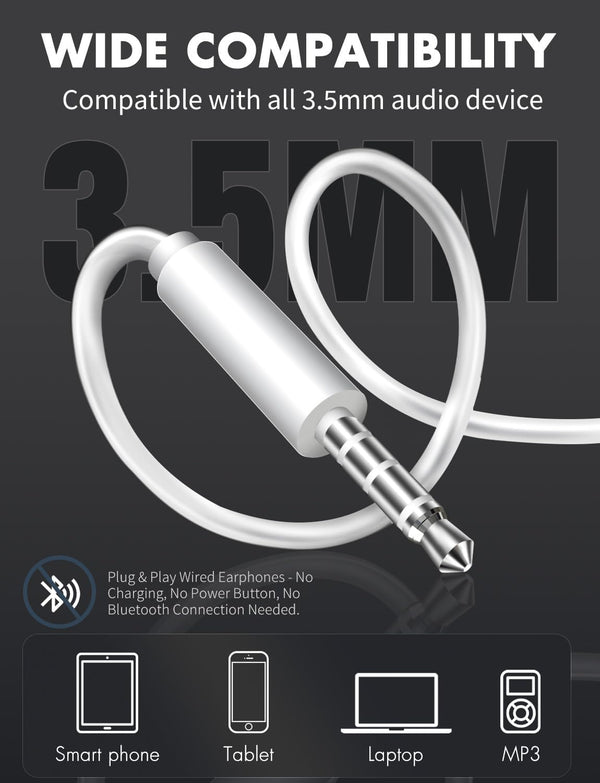 Antool Wired Earbuds,【Ultra Clear Calls & no Noise】 Headphones Earbuds Wired 3.5mm, in-Ear Earphones with Mic, Compatible with