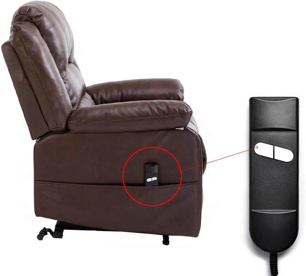 Lift Chair Remote Replacement, 5 Pin 2 Buttons Straight Power Recliner Remote, Power Recliner Replacement Compatible for Most Lift Chair Brands