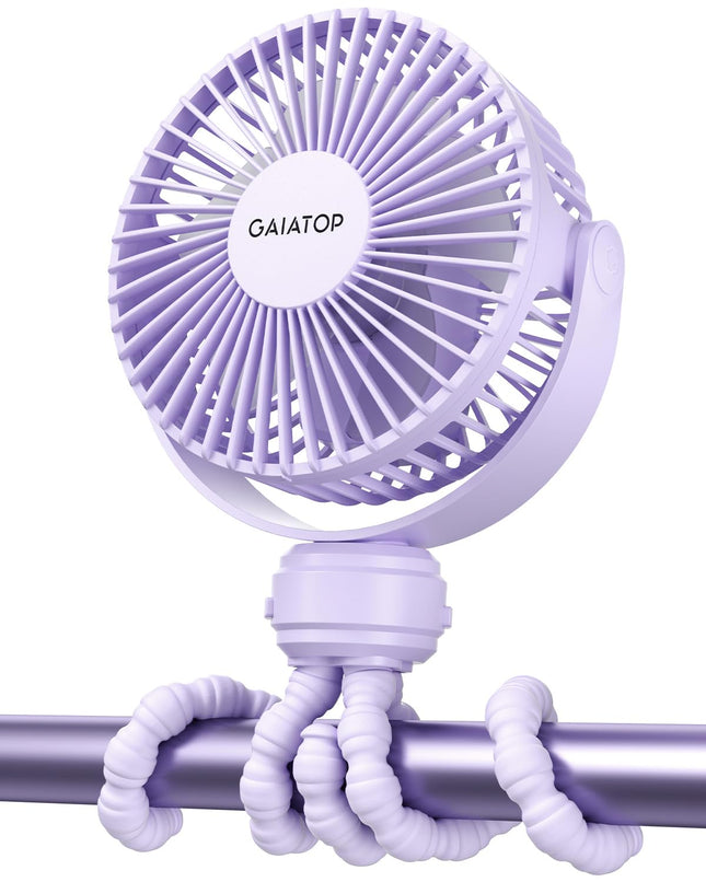 Gaiatop Mini Electric Fan with 360 Rotation, 5.5Mm Gaps, Rechargeable Battery, 3