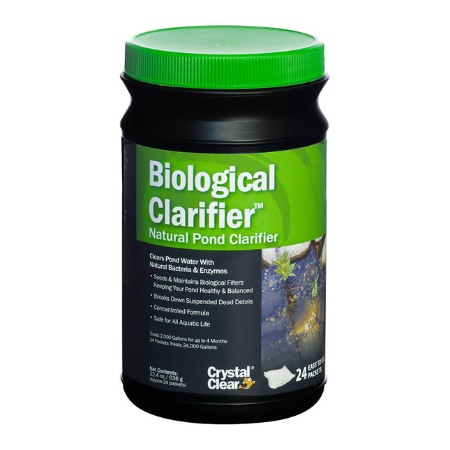 Crystalclear Bioclarifier - Natural Pond Clarifier - 24 Packets Treats up to 24,