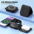 Charging Station is Compatible with Apple Multiple Devices - 3 in 1 Foldable Magnetic Wireless Charger Dock-Travel Charging Pad for iPhone 16 15