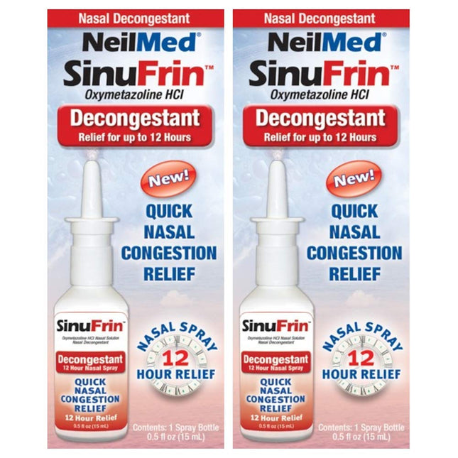 Neilmed Sinufrin Decongestant Relief Spray, (Packaging May Vary), 0.5 Fl Oz (Pac