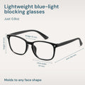 Gaoye Eyewear Frames for Men - Blue Light Blocking Square Glasses, Anti UV Ray Computer Gaming, Blue Blockers for Women *Black & Transparent