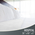 DMI Waterproof Mattress Protector, White, 36x80x6 Inch, Noiseless Plastic Fitted Hospital
