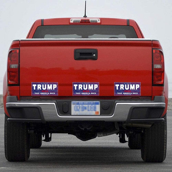 3 Pack Trump Sticker, 8"x4" Big Trump Letters Car Decal, President Donald Trump Take America Back Bumper Sticker Fadeproof Vinyl for Car, Truck,