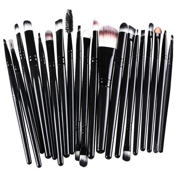 Makeup Brushes ZHIYE Make up Brush Set 20 Pcs Professional Face Eyeliner for Foundation Blush Concealer Eyeshadow with Travel Black