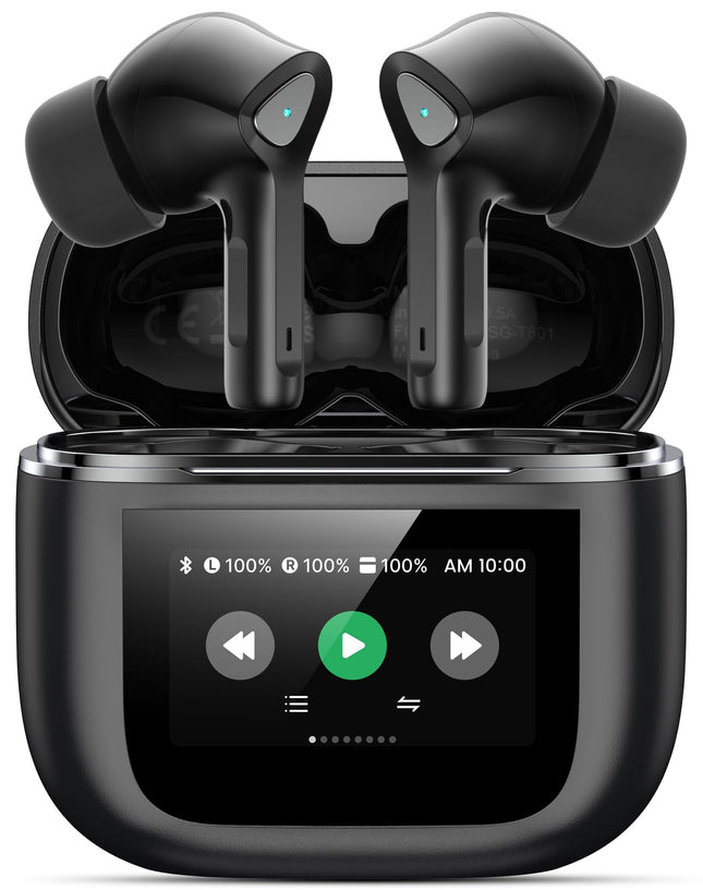 Wireless Earbuds Bluetooth 5.3 Headphones 50H Playtime Deep Bass Stereo Ear Buds with Mic IPX7 Waterproof Comfort Lightw