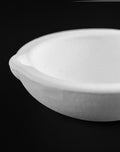 QWORK Ceramic Crucible Bowl, 4 Pcs Quartz Melting Dishes Pot for Melting Casting Refining Gold Silver Brass Alloy, 100G