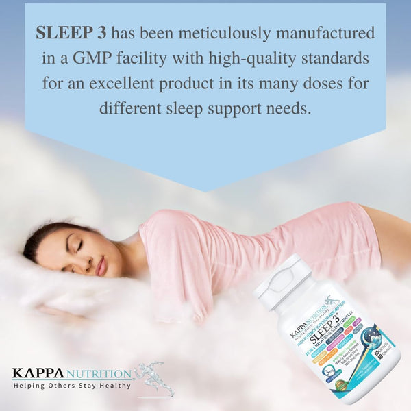 KAPPA NUTRITION Sleep 5, Sleep Aid, 5Mg of Melatonin, 60-Day Supply, Non-Habit Forming Vegan Capsules Natural Ingredients for Easier Bedtime,
