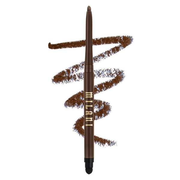 Milani Stay Put Eyeliner - Semi-Sweet (0.01 Ounce) Cruelty-Free Self-Sharpening Eye Pencil with Built-In Smudger - Line & Define Eyes with High