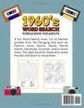 1960s Word Search Puzzle Book For Adults