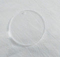 15PCS Round Acrylic Clear Keychain Blanks, Acrylic Round Circle with Hole 1/8 Inch Thick (Clear, 1") Clear 1"