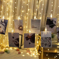 Dopheuor Photo Clip String Lights LED Fairy Clip String Lights Hanging Photo Pictures Battery Operated for Gifts Patio Christmas Bedroom Wedding