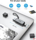 Uni SD Card Reader, High-Speed USB C to Micro SD Card Adapter USB 3.0 Dual Slots, Memory Card Reader for Sd/Micro SD/SDHC/SDXC/MMC, Compatible