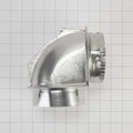 Whirlpool 4396006RW Genuine OEM Dryer Vent Elbow Connector, 90-Degree Close-Turn, 4-Inch Aluminum Space-Saver Accessory