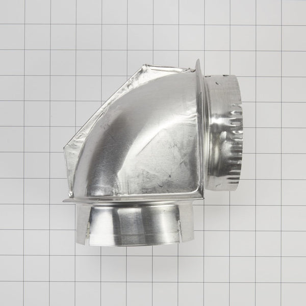 Whirlpool 4396006RW Genuine OEM Dryer Vent Elbow Connector, 90-Degree Close-Turn, 4-Inch Aluminum Space-Saver Accessory