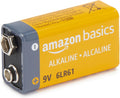 Amazon Basics 8-Pack 9V Long-Lasting Alkaline Batteries for Smoke Detector, Electronics & Audio, Reliable, 5-Year Shelf Life