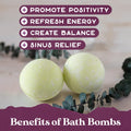 Purple Canyon Eucalyptus Bath Bombs for Women | Energizing Mint and Eucalyptus Bath Bomb with Natural Essential Oils | Gift Set of 6