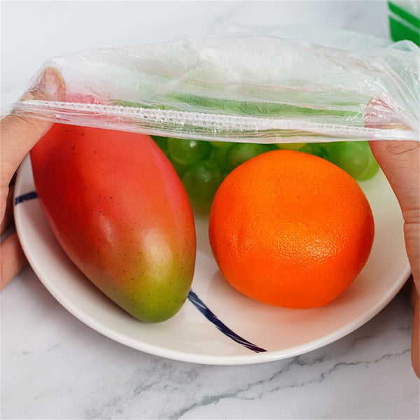 Fresh Keeping Bags, 100pcs Food Covers, Reusable Elastic Food Storage Covers, Plastic Sealing Elastic Stretch Adjustable Bowl Lids, Universal