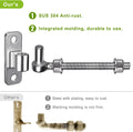 6'' J Bolt Gate Hinge and Wall Mount Hinge 2Pack, Heavy Duty 304 Stainless Steel Gate Hinges, One Piece with No Welding for Farm, Fence, Garden,