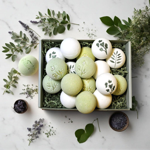 Plantful™ Organic Handmade Bath Bombs for Women, 12 Gift Sets, Large, Shea Butter Moisturizing, Essential Oils, Bubble Bath for Kids, Perfect