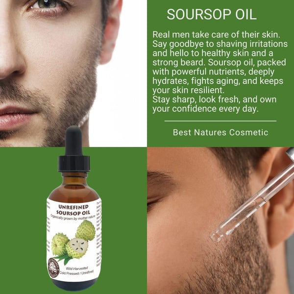 Virgin Soursop Oil (Anona Muricata, Graviola, Guanabana) – 100% Pure, Organic, Cold-Pressed, Unrefined – 1oz - 30ml – Natural Facial Oil &