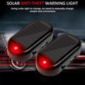 Car Solar Power Simulated Dummy Alarm, Anti-Theft LED Flashing Security Light Fake Lamp, Automotive Warning Interior Safety Lights with USB
