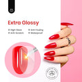 Beetles Extra Glossy Gel Top Coat 1Pcs 15ml | Clear No Wipe Top Coat Gel Polish High Shine Long Lasting Nail Surface Protection Manicure Gifts for