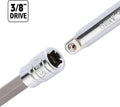 Mayouko 3/8" Drive Extra Long Allen Hex Bit Socket Set, S2&CR-V, Metreic&SAE, 18 Pieces, 1/8" - 3/8", 3-10 mm Hex(SAE&Metric)