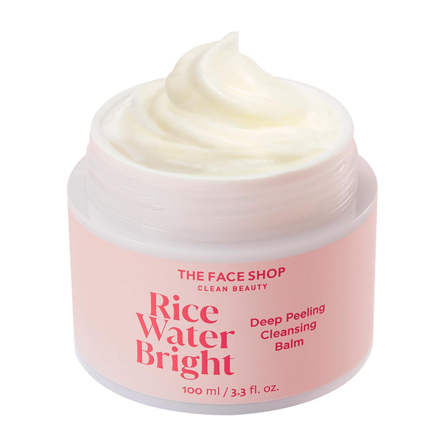 The Face Shop Rice Water Bright Cleansing Balm, 4-In-1 Makeup Remover, for Dry &