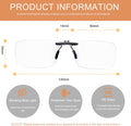 FONHCOO Clip on Blue Light Blocking Glasses Womens Mens over Prescription Glasses Frameless Lens Transparent
