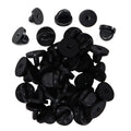 Lapel Pin Backs, Safety Backs for Brooch Tie Hat Badge Insignia Black 100