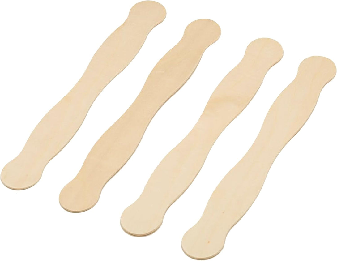 Wooden 8" Fan Handles, Wedding Programs, or Paint Mixing, Pack 300, Jumbo Craft Popsicle Sticks for Auction Bid Paddles, Wooden Wavy Flat Stems for Any DIY Crafting Supplies Kit, by Woodpeckers