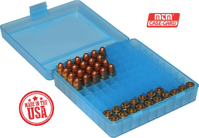 MTM 380/9MM Cal 100 round Flip-Top Ammo Box