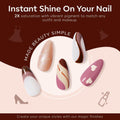 modelones Gel Nail Polish Set -6 Colors Nude Brown Gel Polish Kit Neutral Raspberries Purple Pearl Glitter Nail Polish Soak Off LED Starter Kit