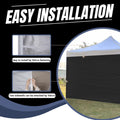10x10 Pop Up Canopy Tent Sidewalls - Straight Leg Compatible, 300D Waterproof Polyester with 99% UV Protection, 3 Piece Black Wall Set Fit 10x10